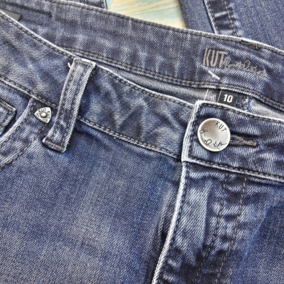 KUT from the Cloth Jeans Boot Cut Straight Leg Tapered Ankle Designer Size 10 - Picture 9 of 16